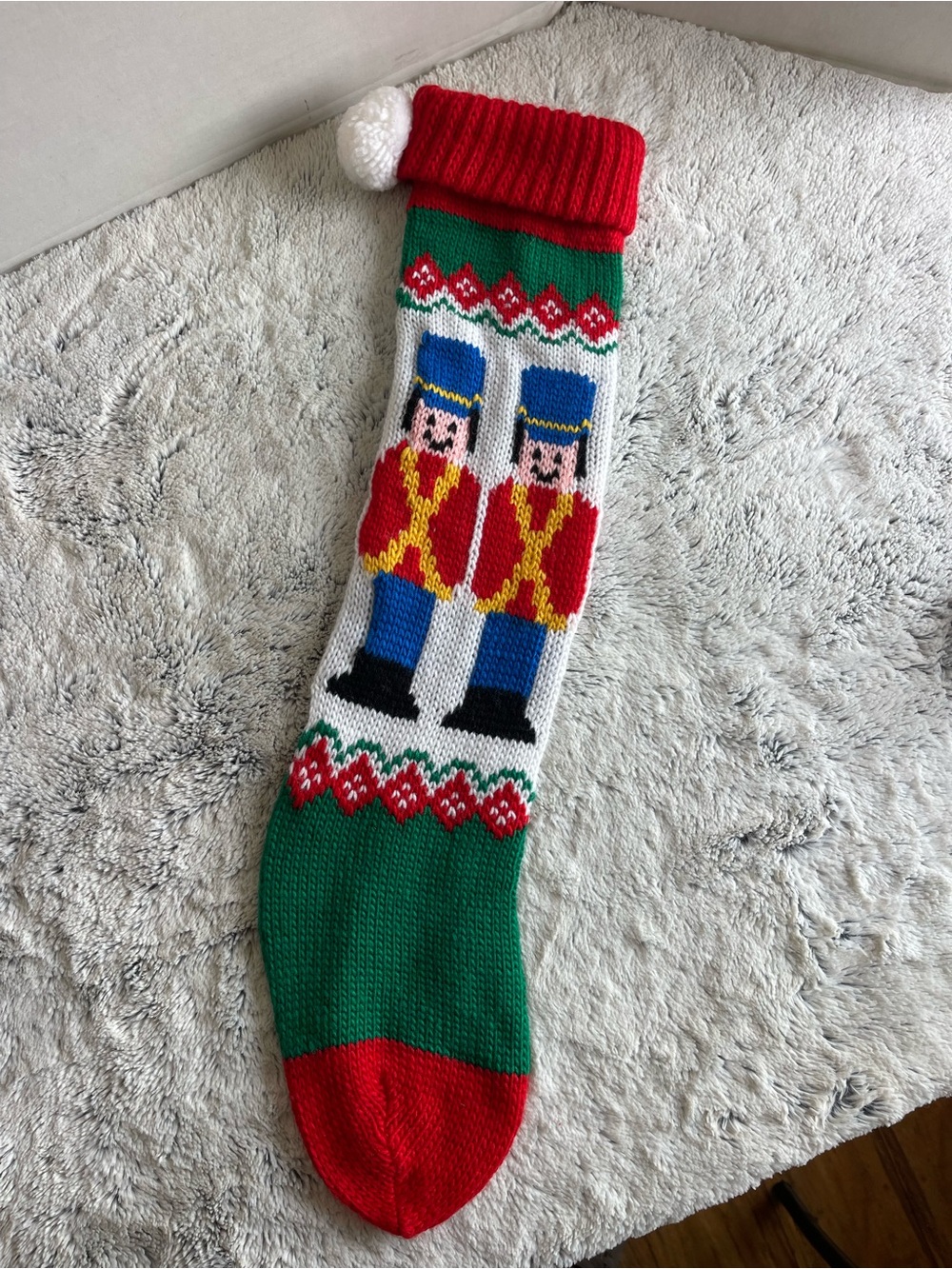 Holiday Nutcracker Knit Kids Costume Sock - Red & Green